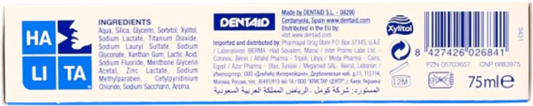 Halita Fluoride Tandpasta 75ml