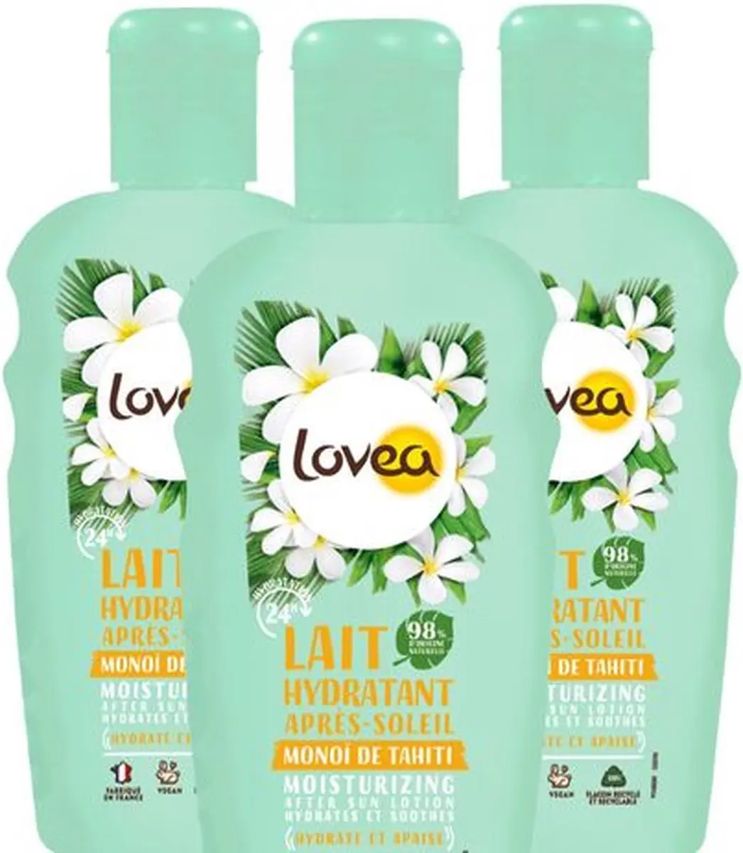 Lovea Sun Kalmerende Aftersun Melk Tahiti Monoï 150ml - 3 Stuks