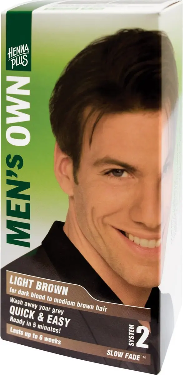 Hennaplus Men's Own Light Brown Haarverf 80ml - Grijs