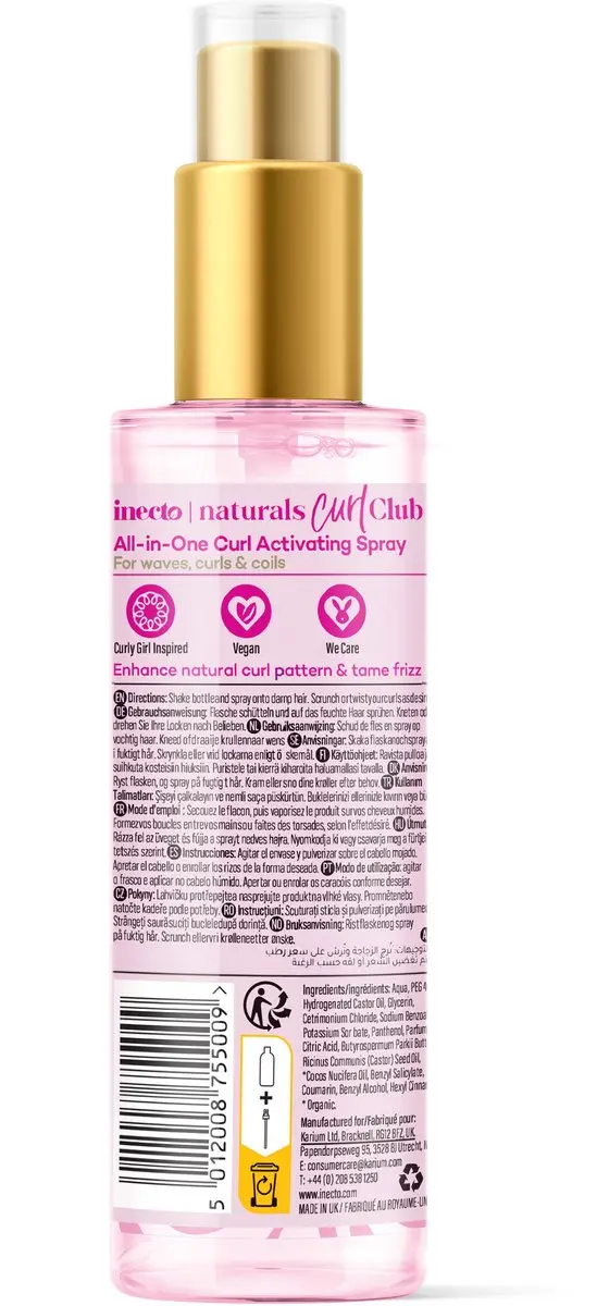 Inecto Curl Club Curl Activating Spray 6x200ml