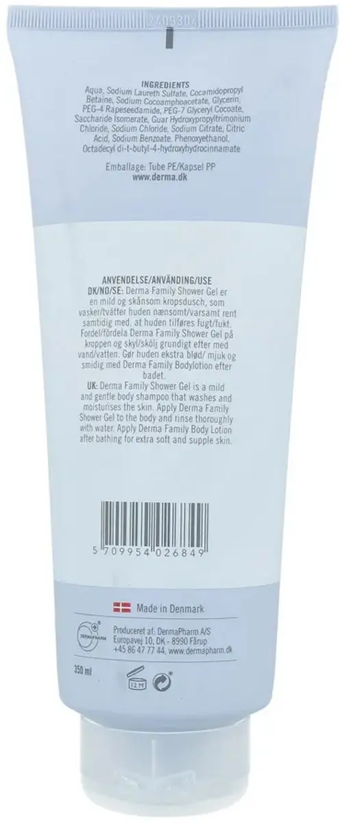 Derma Eco Family Douchegel 350ml - Parfumvrij