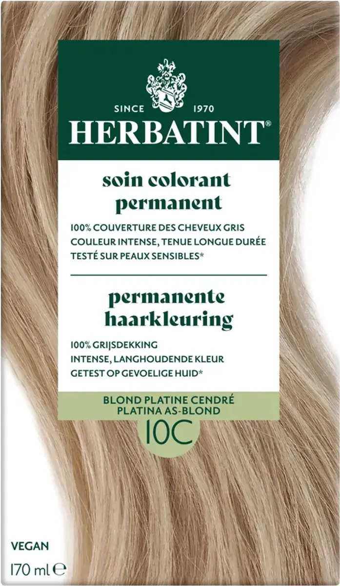 Herbatint Haarverf 10C Platina Asblond 170ml