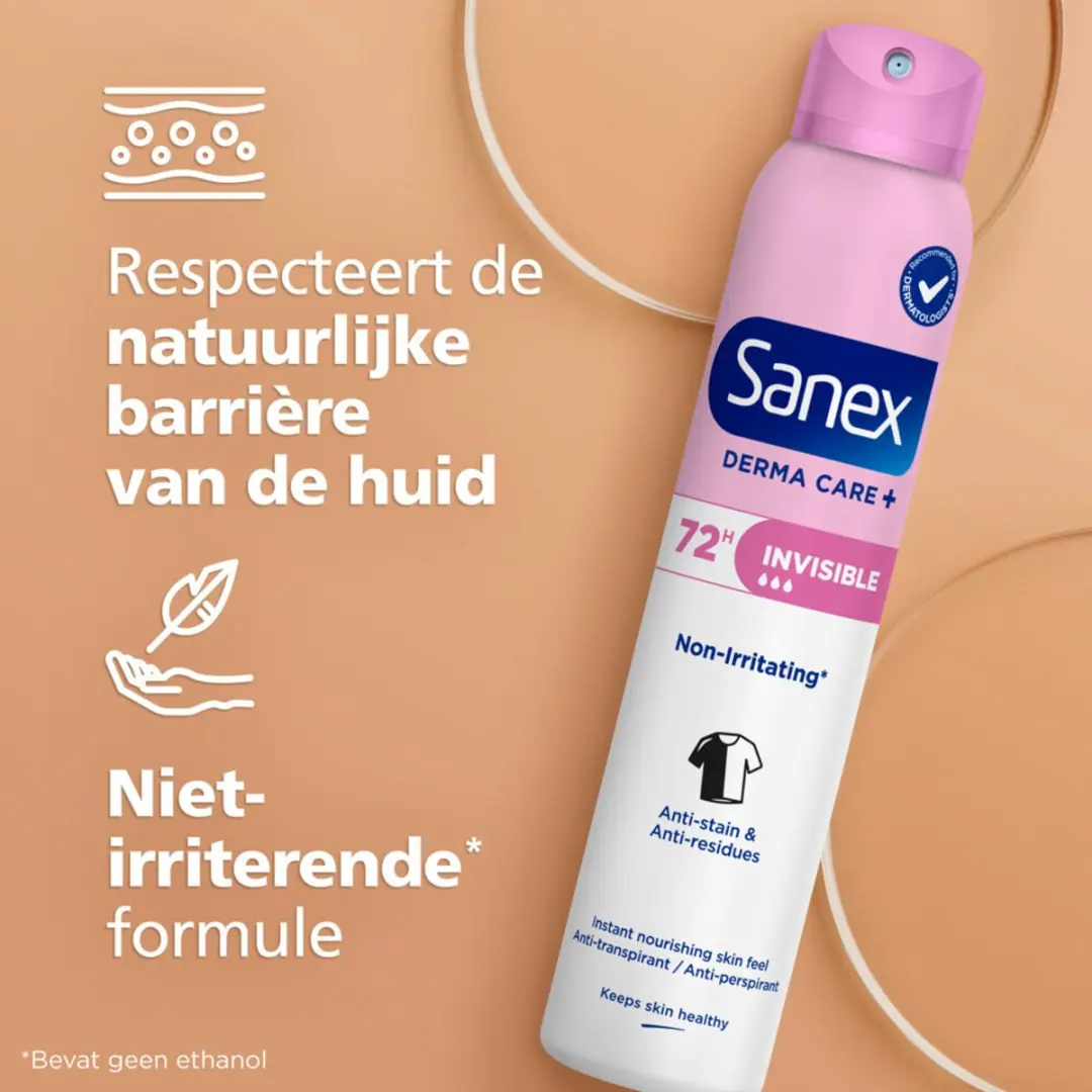 Sanex Deodorant Spray Derma Care+ Invisible 200ml