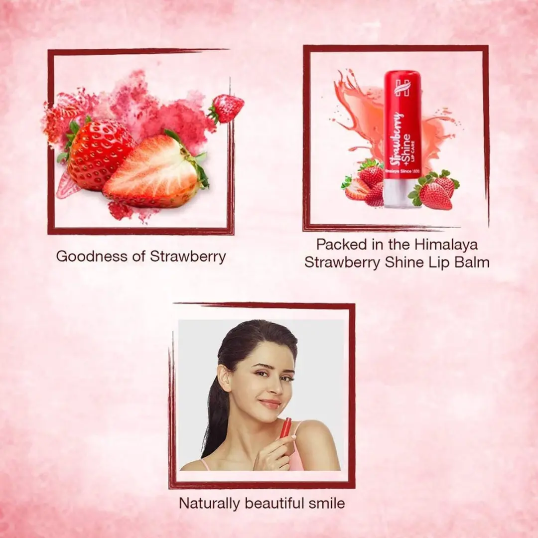 Himalaya Herbals Strawberry Shine Lippenbalsem - 22.5ml - 5x4.5g