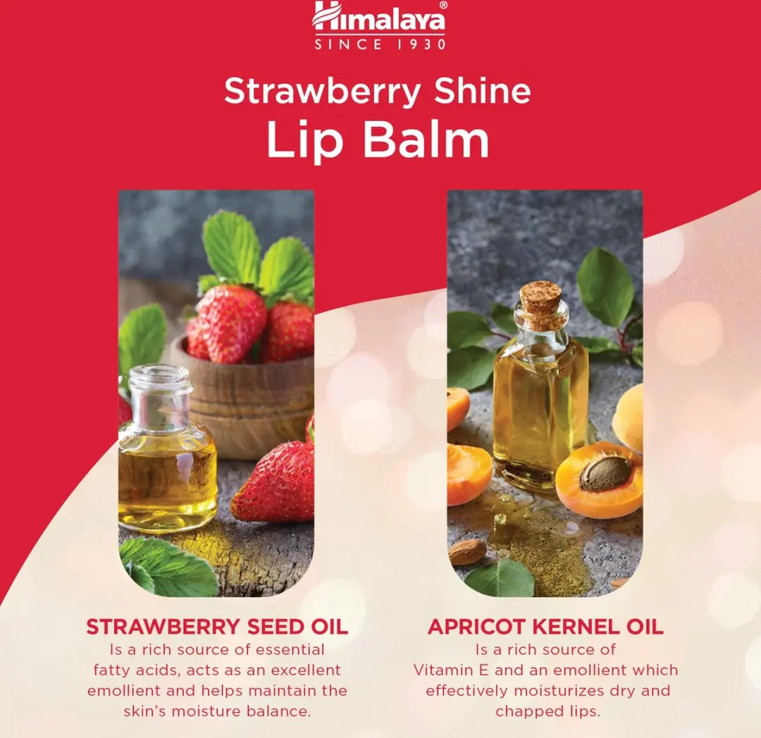 Himalaya Herbals Strawberry Shine Lippenbalsem - 22.5ml - 5x4.5g