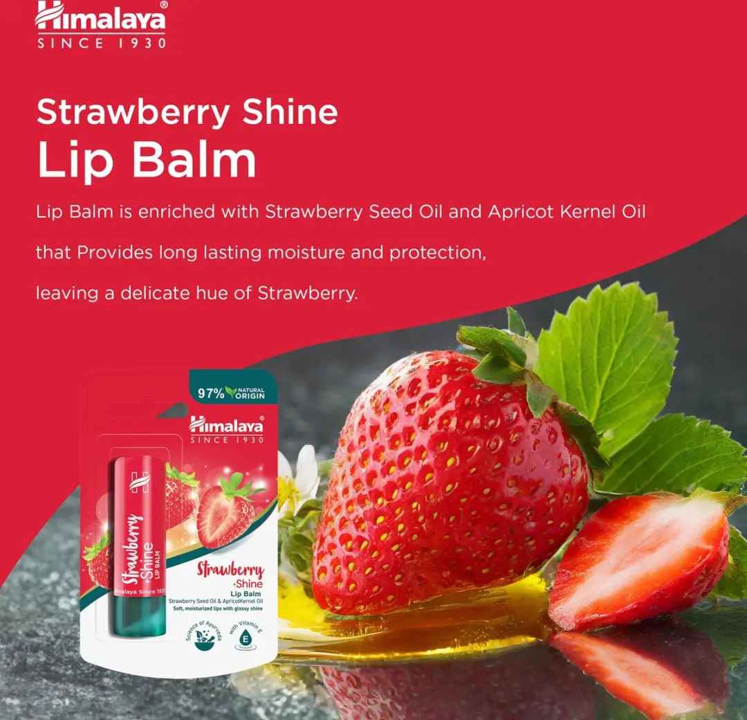 Himalaya Herbals Strawberry Shine Lippenbalsem - 22.5ml - 5x4.5g