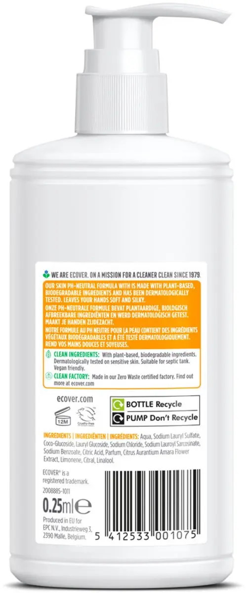 Ecover Handzeep Citrus & Oranjebloesem 250ml - 2 Stuks