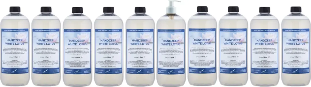 Splashbox Cosmetics Handzeep White Lotus 1L - 10 Stuks