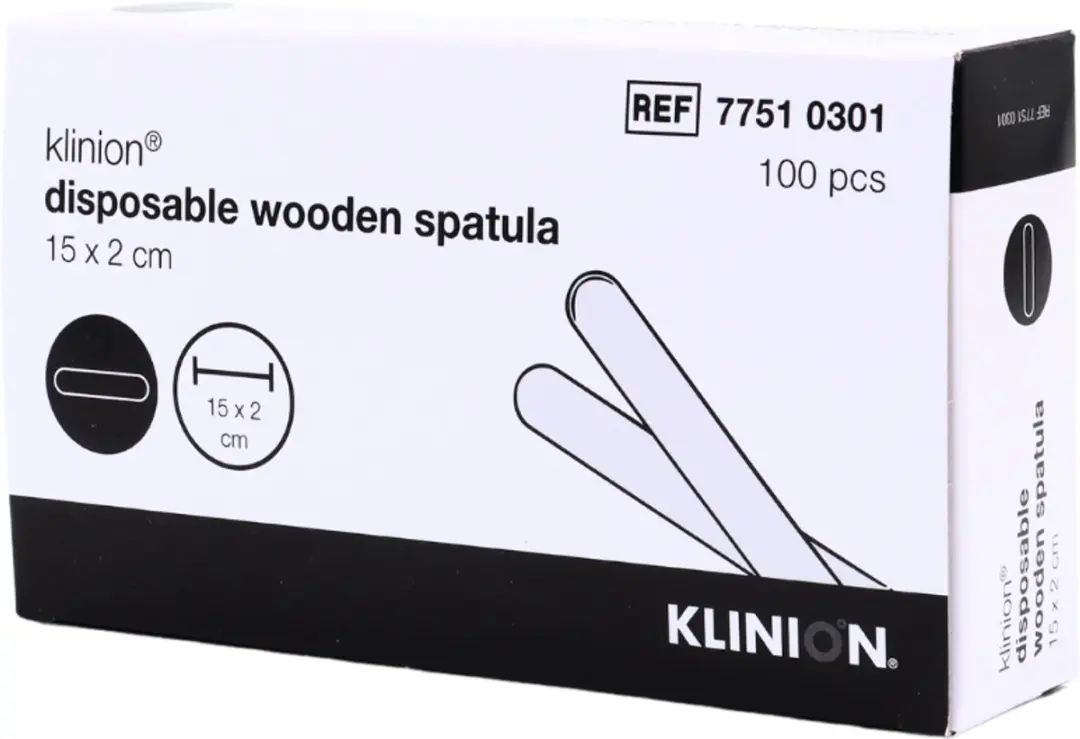 Klinion Tongspatel Hout 15x2cm - 100 Stuks