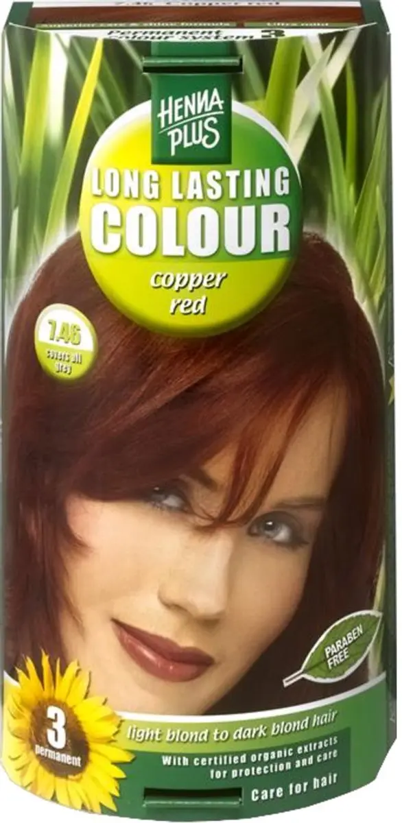 Hennaplus Long Lasting Colour 7.46 Copper Rood