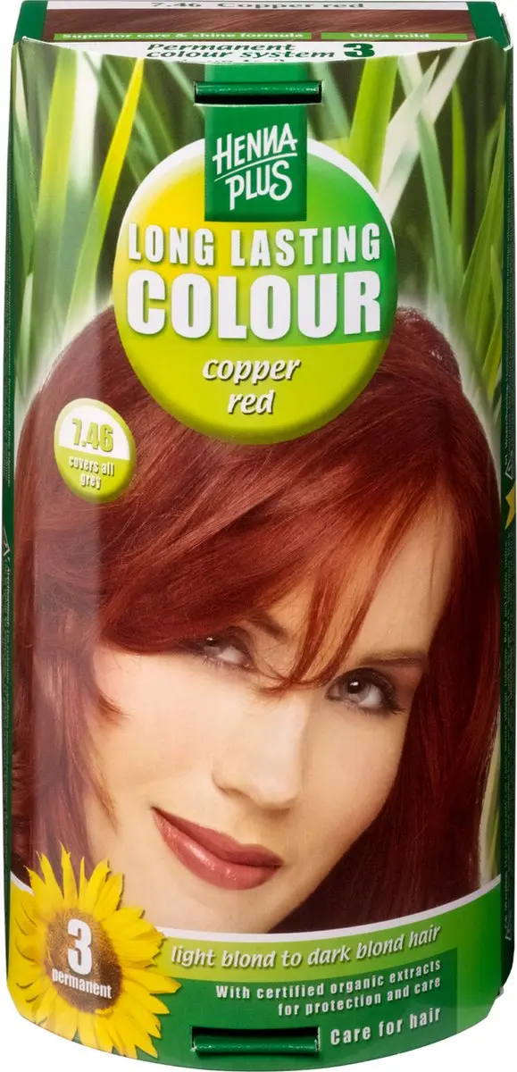Hennaplus Long Lasting Colour 7.46 Copper Rood - 100ml