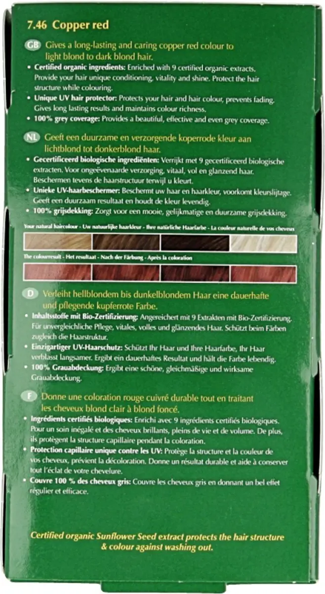 Hennaplus Long Lasting Colour 7.46 Copper Rood - 100ml