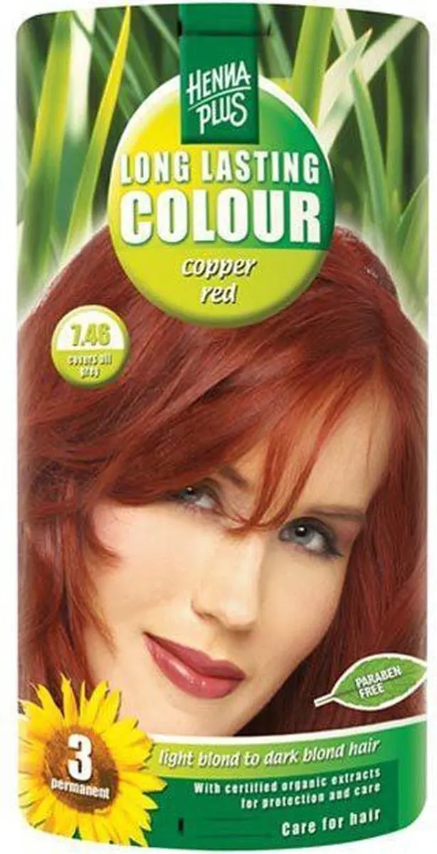 Hennaplus Long Lasting Colour 7.46 Copper Rood - 100ml - afbeelding 6 van 6