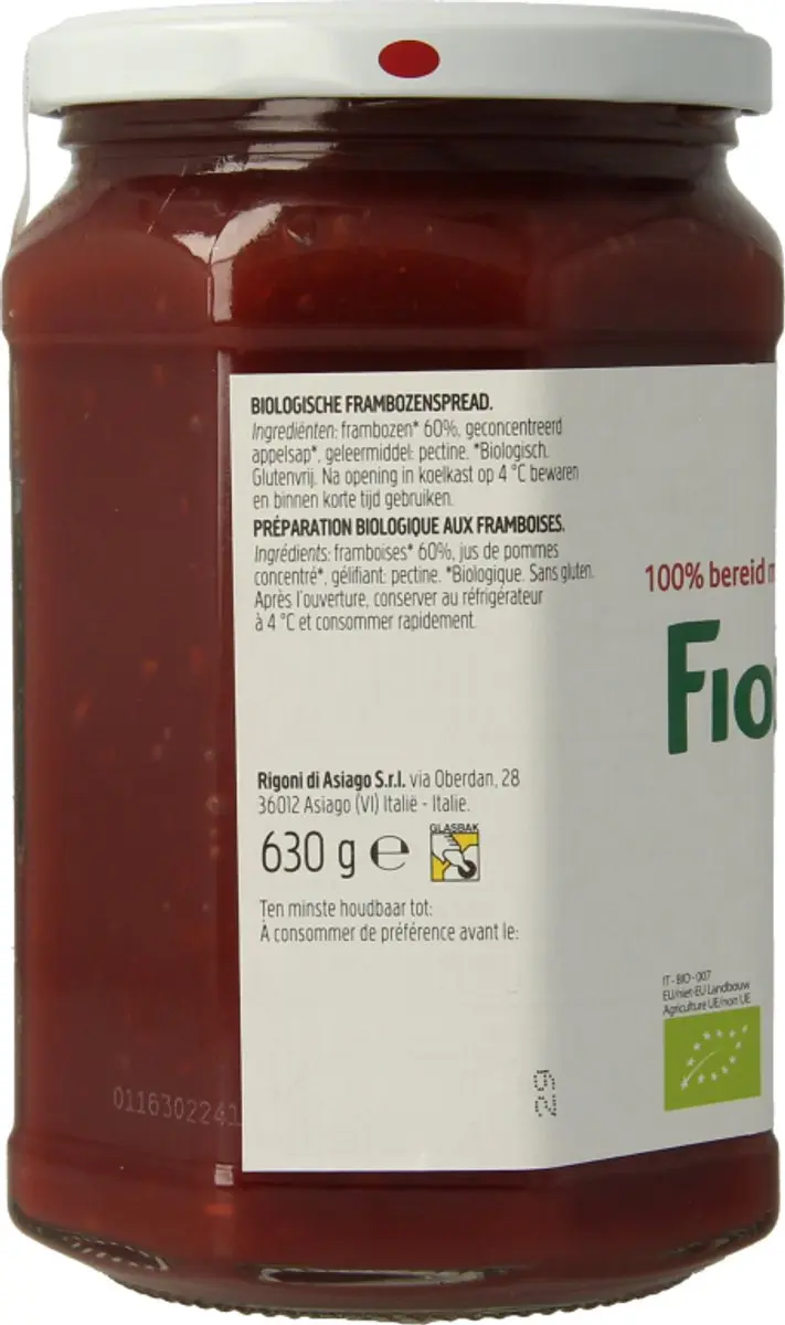 Fiordifrutta Frambozenjam 630g