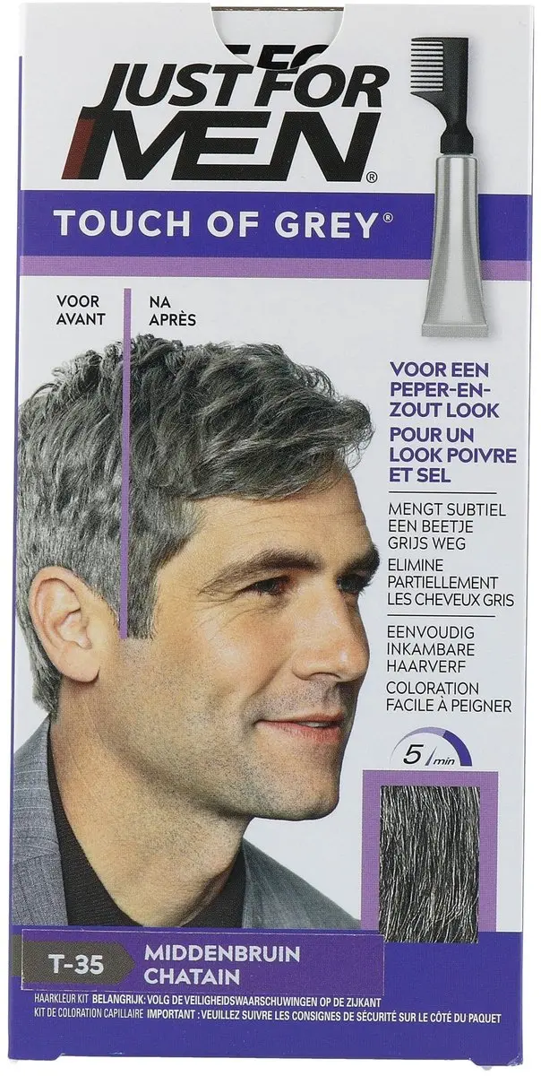 Just For Men Touch of Grey T35 Midden Bruin Haarverf