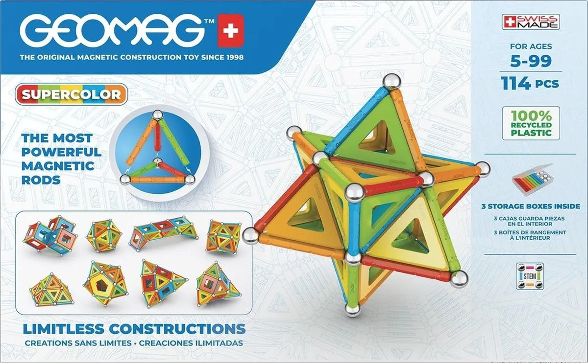 Geomag Super Color Recycled 114-delig