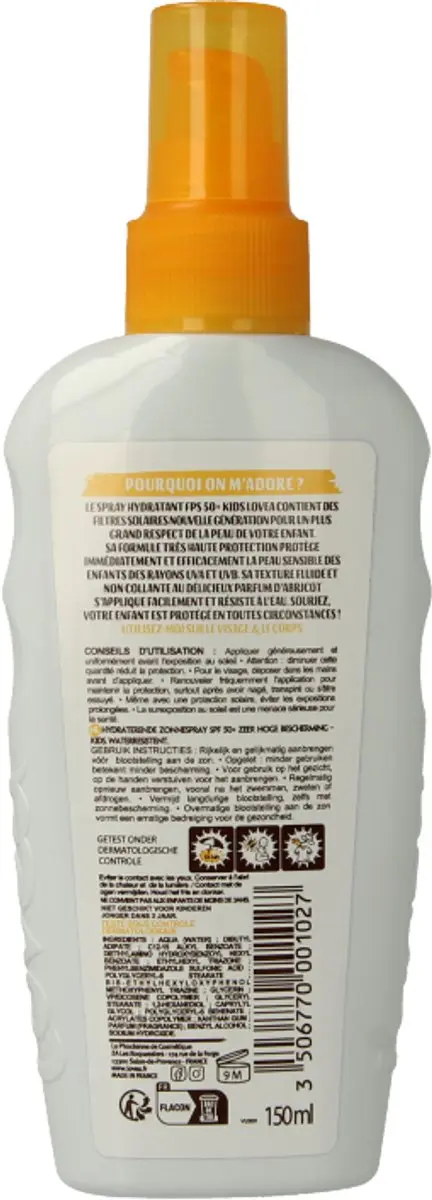 Lovea Sun Zonnebrand Spray Kids SPF 50+ 150ml