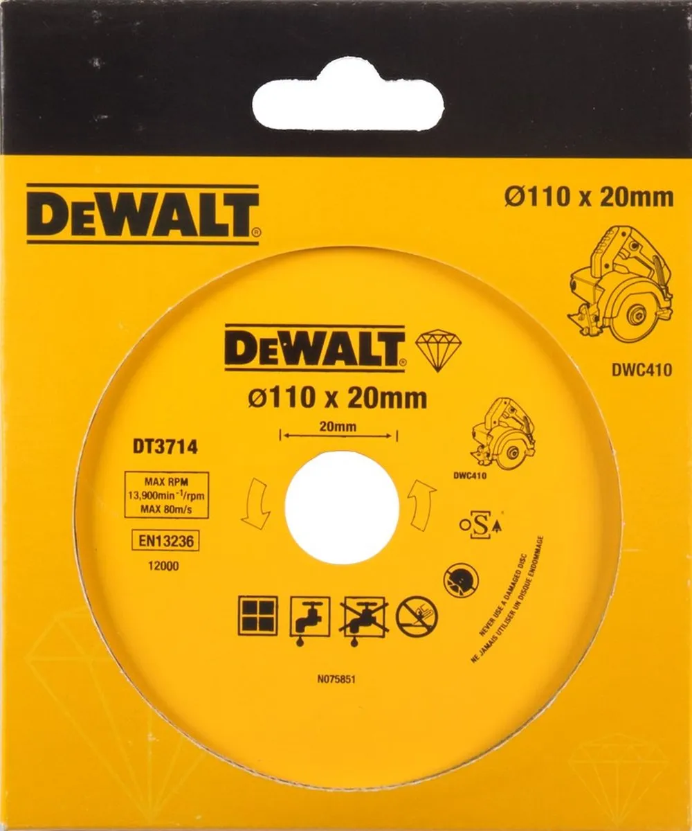 DeWalt DT3714 Diamantzaagblad 110x20mm