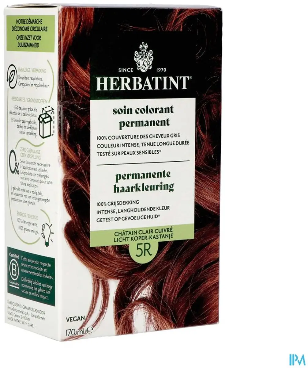 Herbatint Haarverf 5R Licht Koper Kastanje 170ml