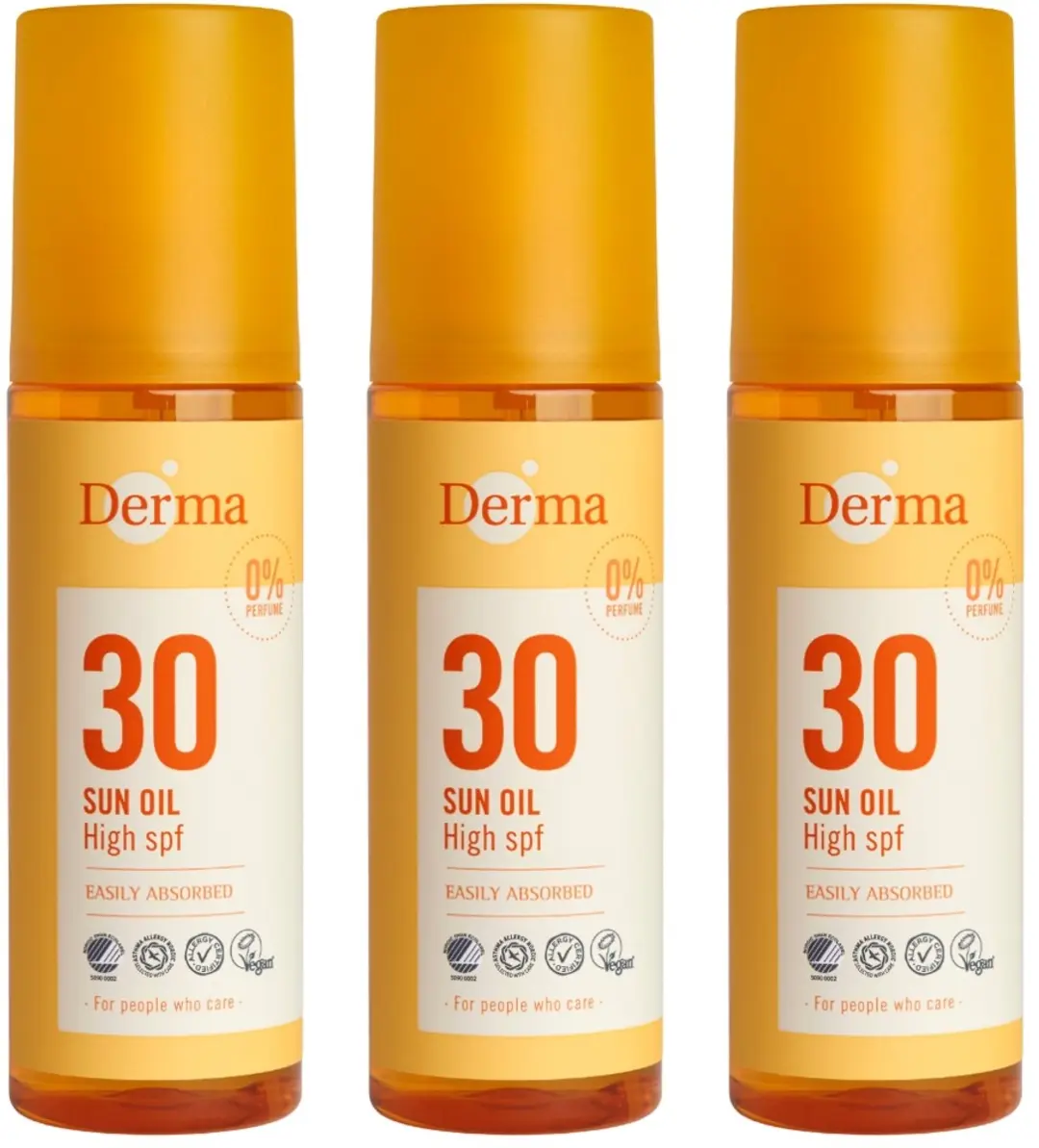 Derma Sun Zonneolie SPF30 3x150ml