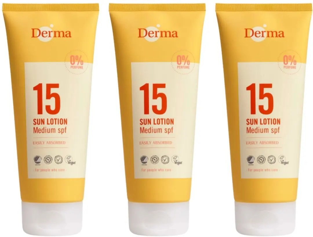 Derma Sun Zonnebrand SPF15 3x200ml