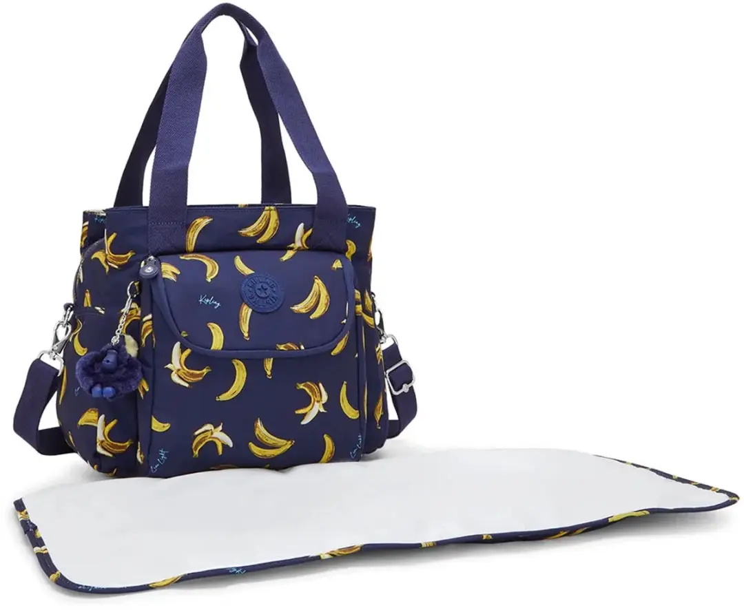 Kipling Nappisac 17L - Blauw Baby Banana Print