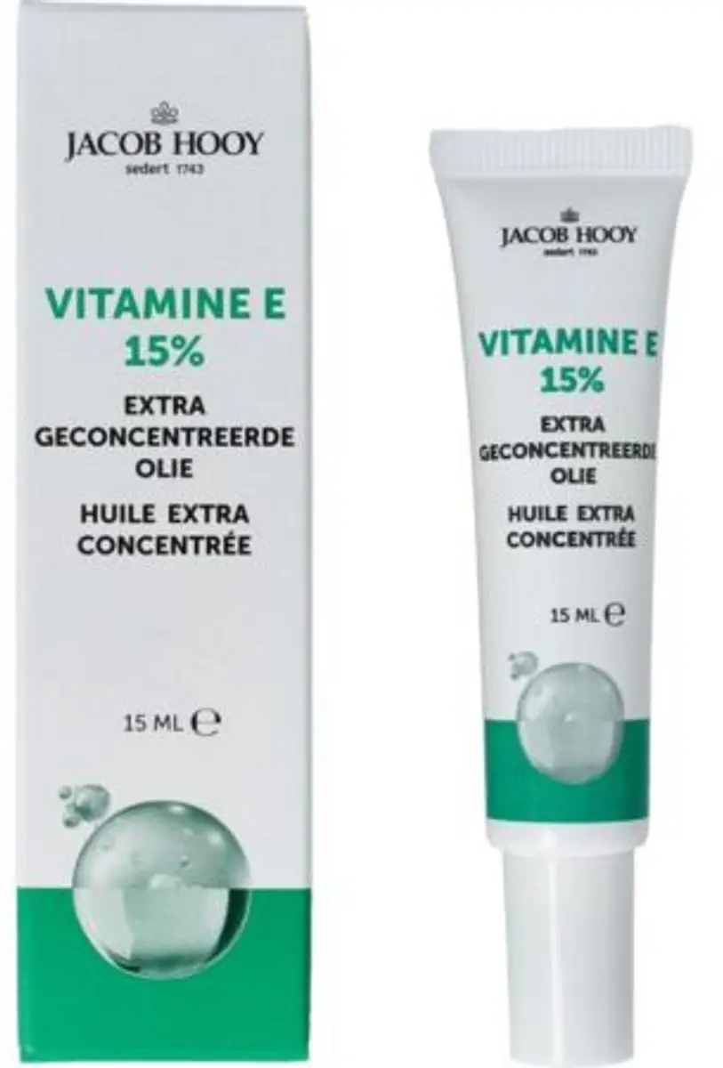 Jacob Hooy Vitamine E Olie Concentraat 15% 15ml