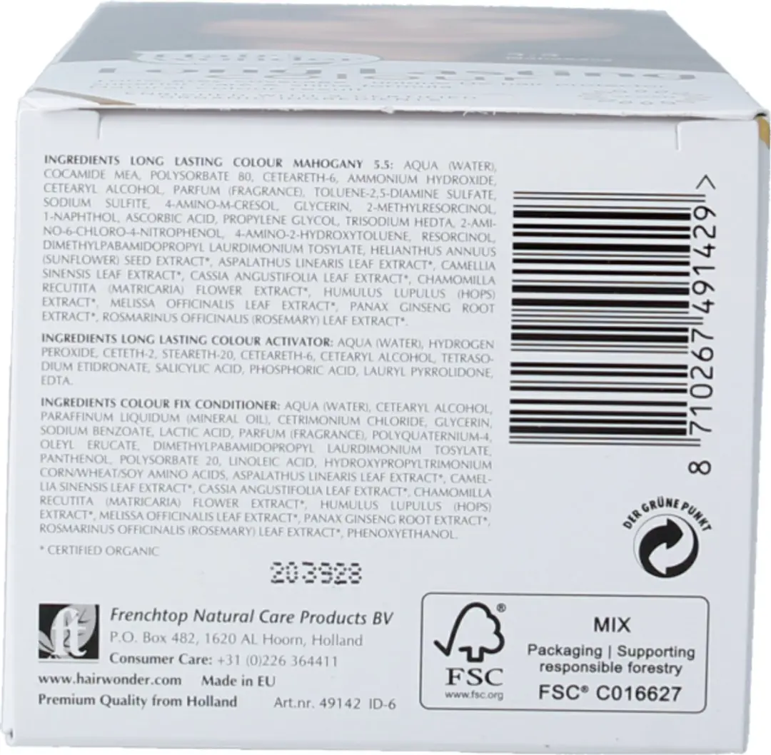 Hennaplus Long Lasting Colour 5.5 Mahogany Haarverf - 100mg