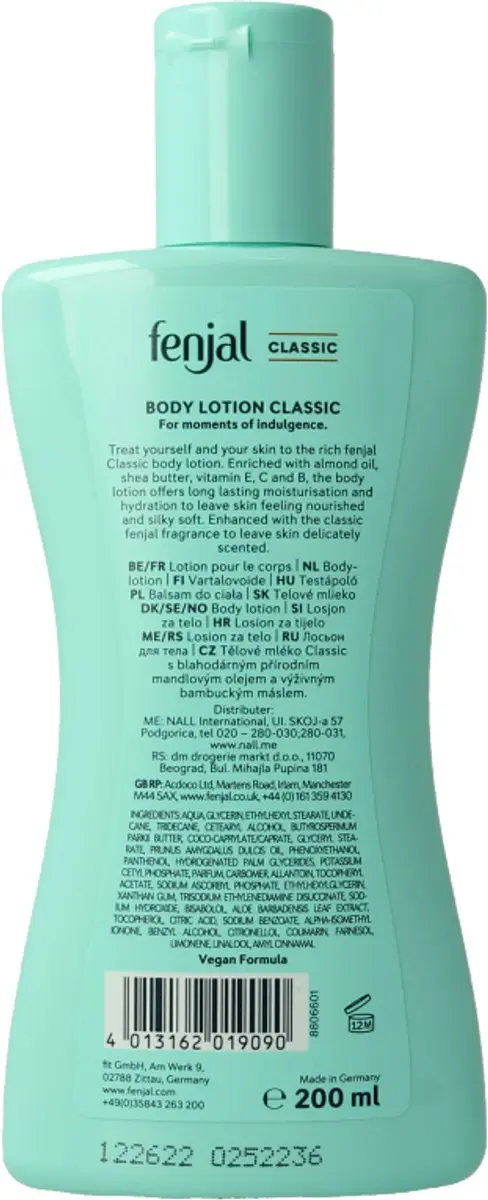 Fenjal Classic Body Lotion 200ml