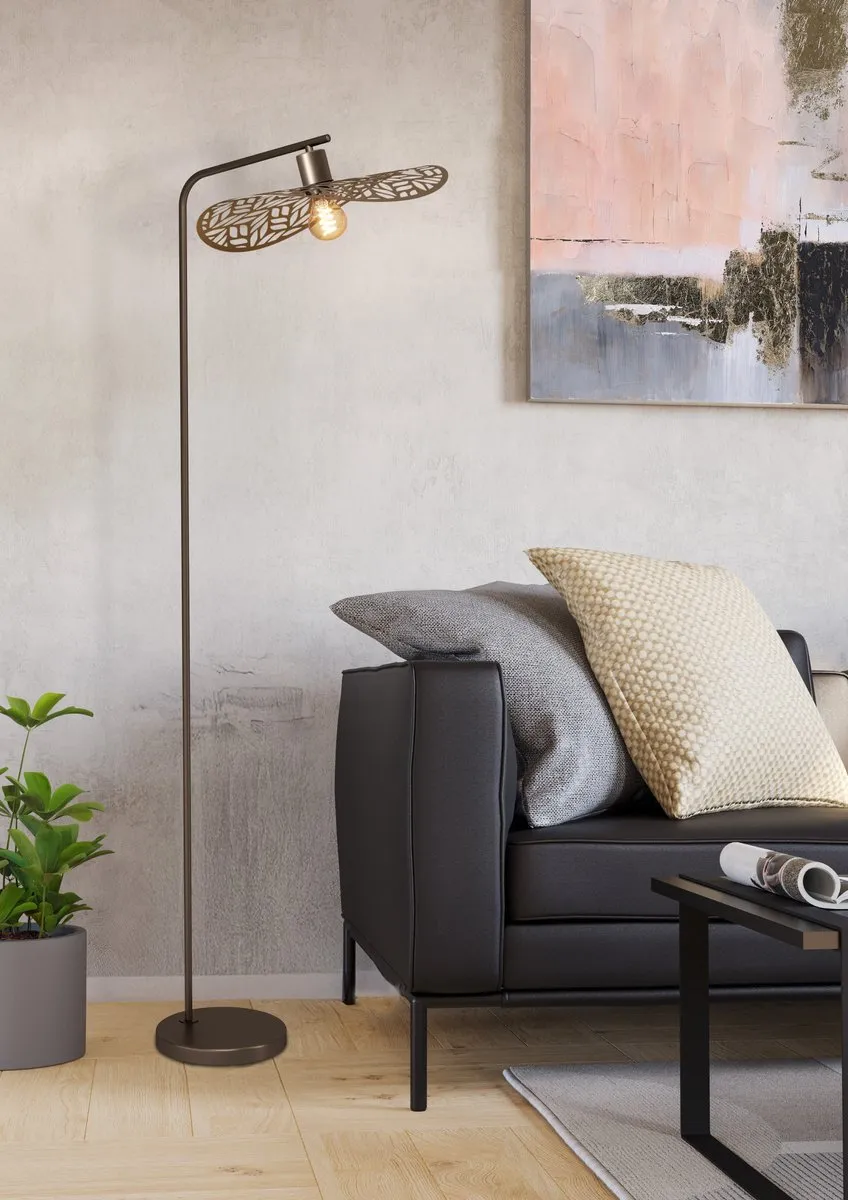 Eglo Swaby Vloerlamp E27 - 159.5cm Brons