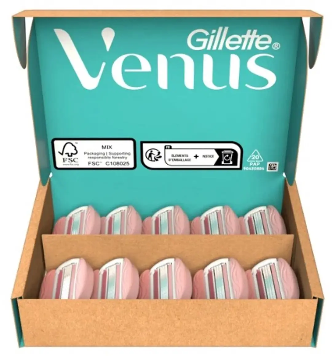 Gillette Venus Comfortglide Spa Breeze Scheermesjes - 10 Stuks - Roze