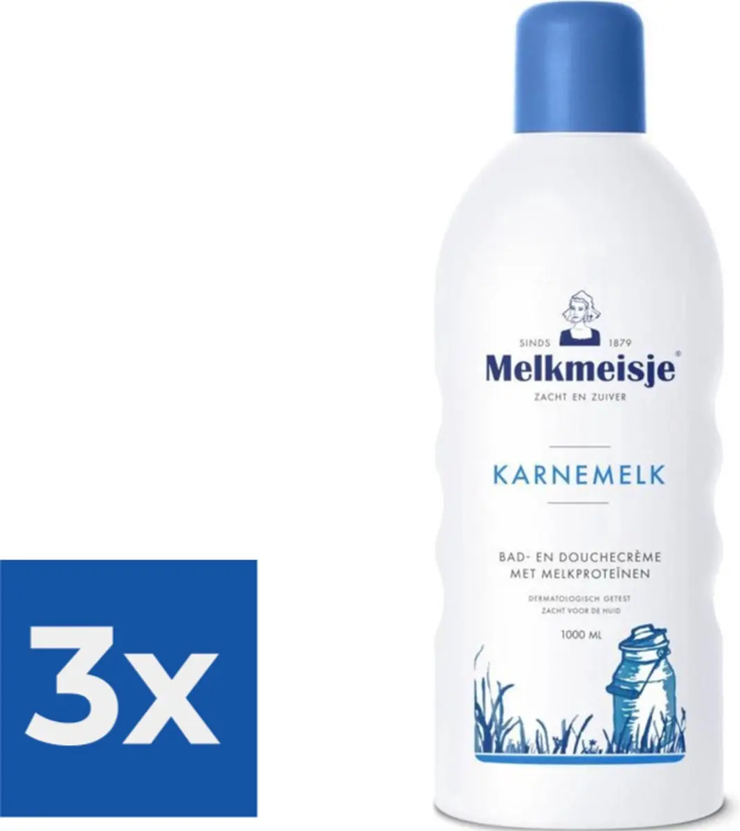 Melkmeisje Bad & Douche Karnemelk 3x1L