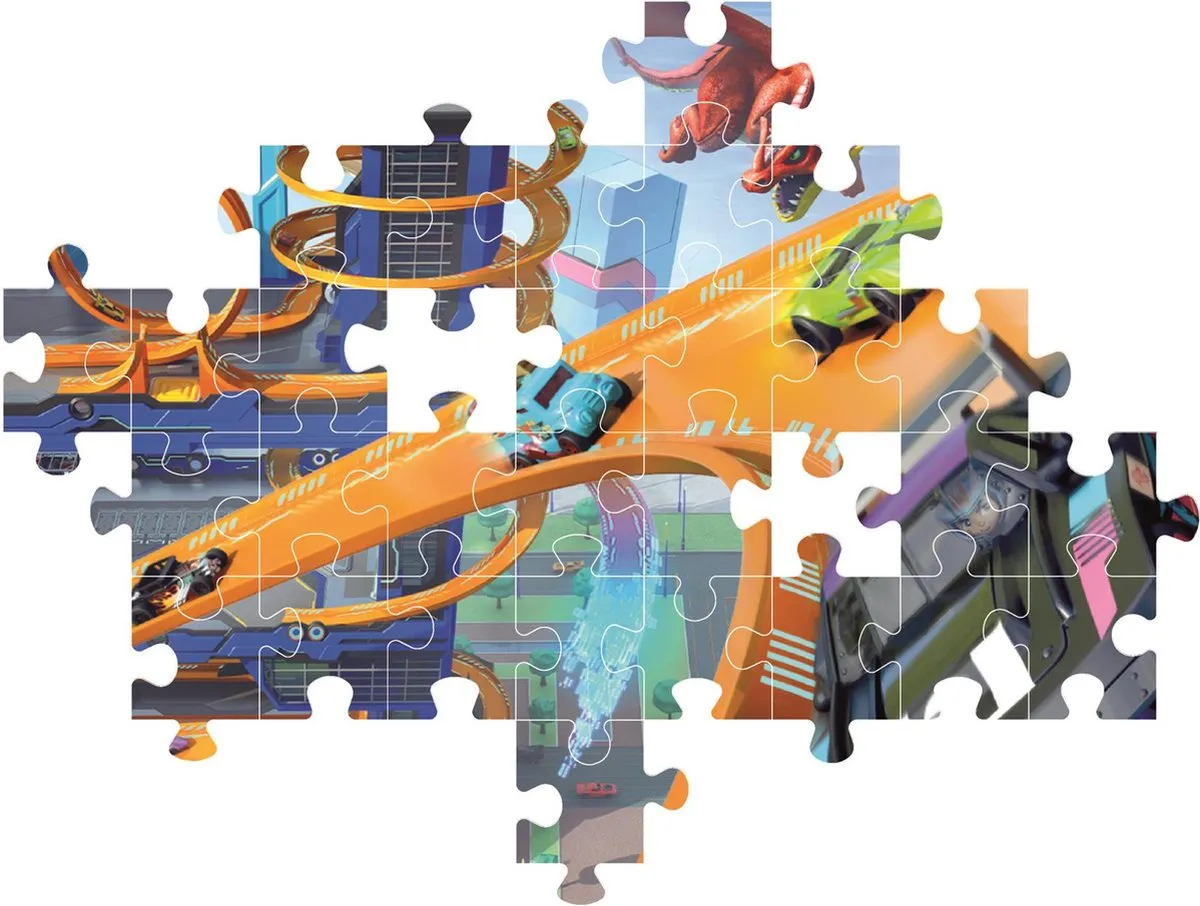 Clementoni Hot Wheels Puzzel 104 Stukjes - Multicolor