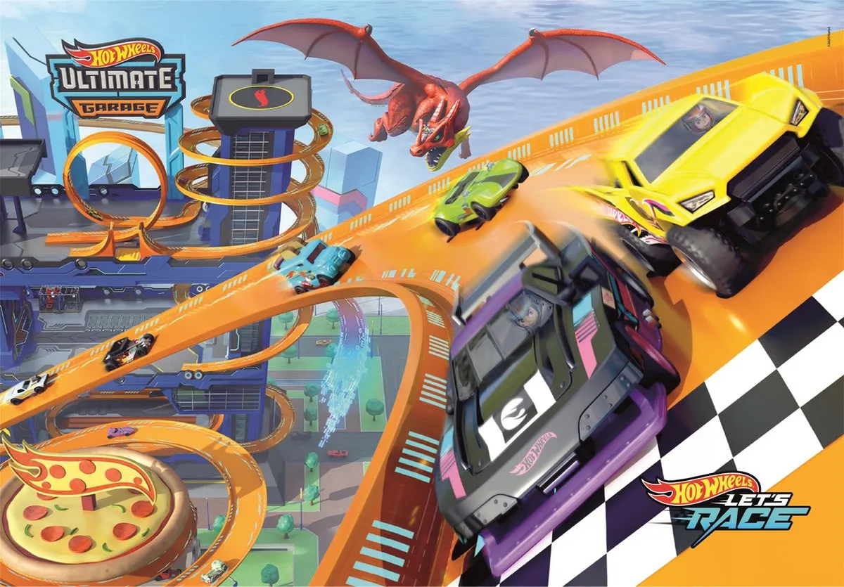 Clementoni Hot Wheels Puzzel 104 Stukjes - Multicolor