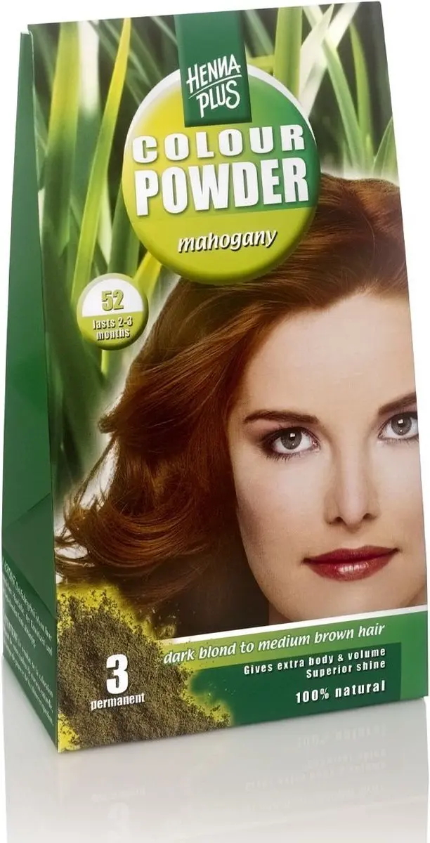 Hennaplus Kleurpoeder 52 Mahonie Haarverf 100g