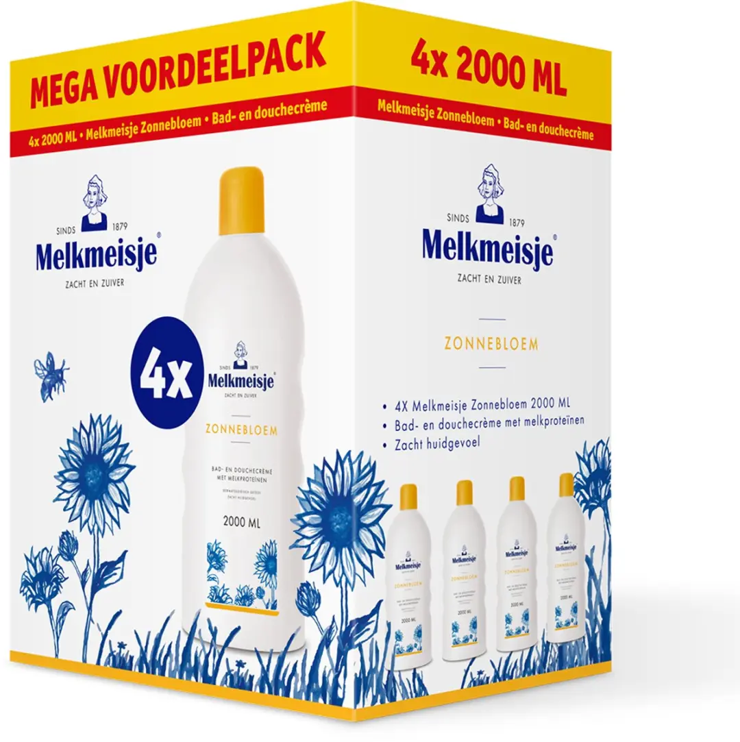 Melkmeisje Bad en Douche Crème Zonnebloem 2000ml