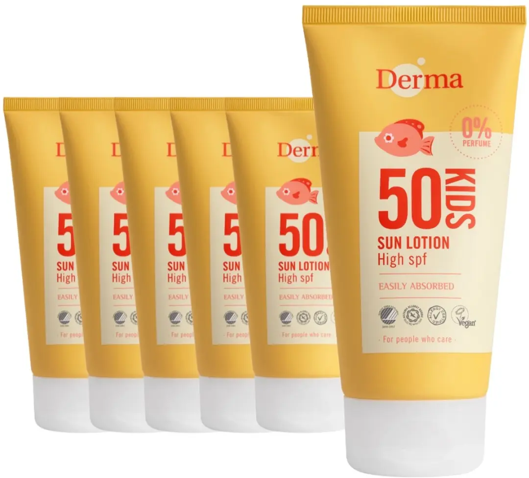 Derma Sun Kids Zonnebrand SPF50+ 6x150ml