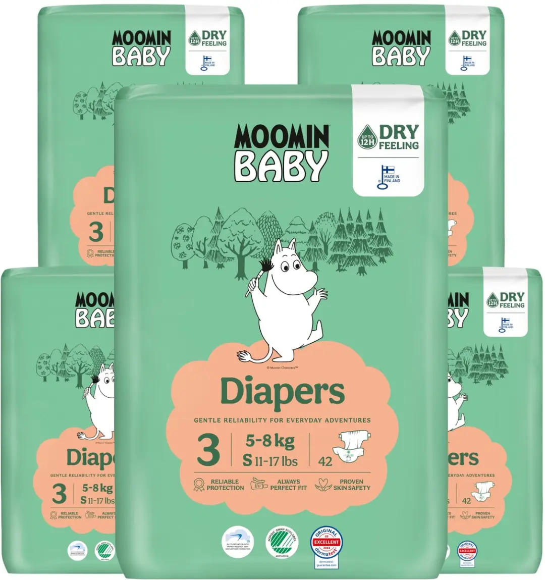 Moomin Baby Eco Wegwerpluiers Maat 3