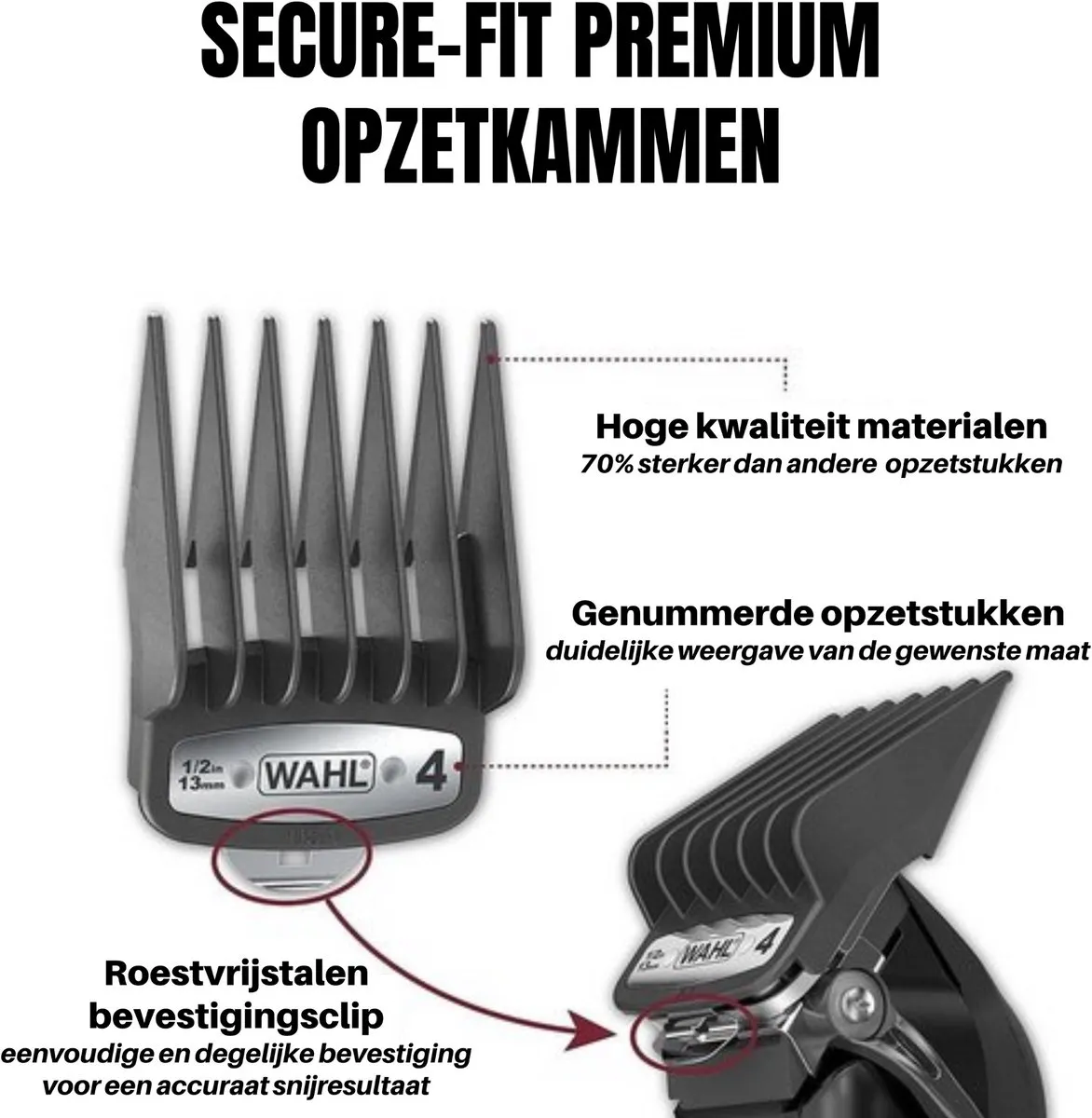 Wahl Elite Pro 20106.0460-2 Tondeuse - 22 Accessoires - Zwart