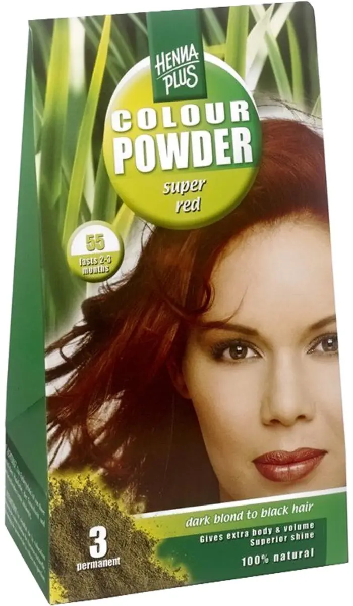 Hennaplus Coloured Poeder Super Red 55 - 100g