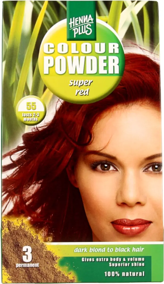 Hennaplus Coloured Poeder Super Red 55 - 100g