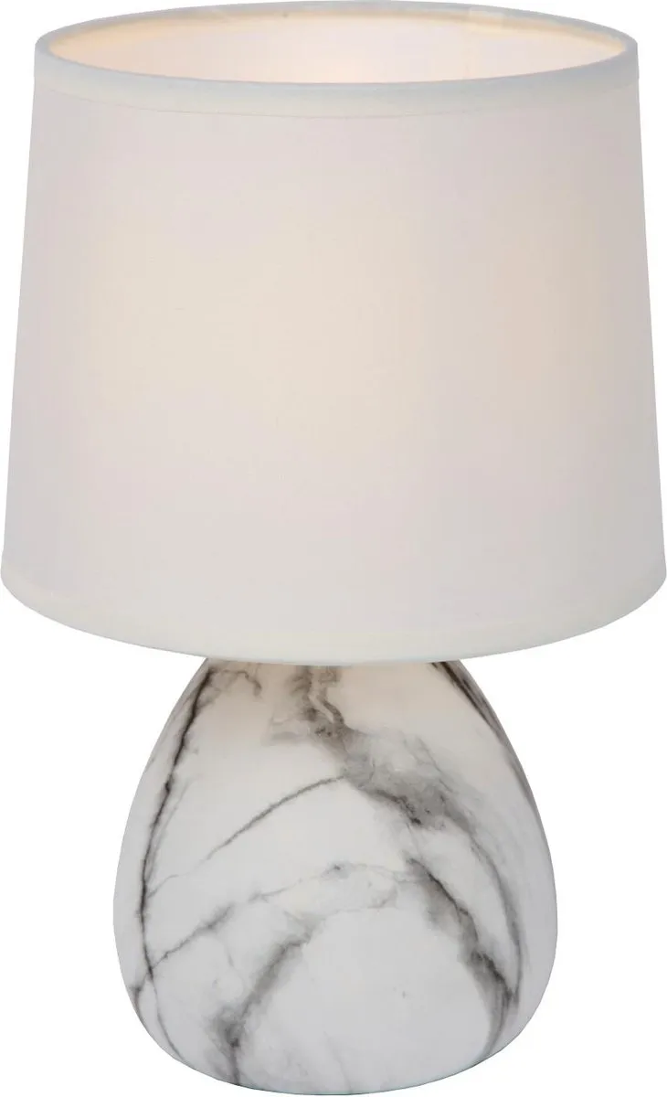 Lucide MARMO Tafellamp Ø16cm - 1xE14 - Wit