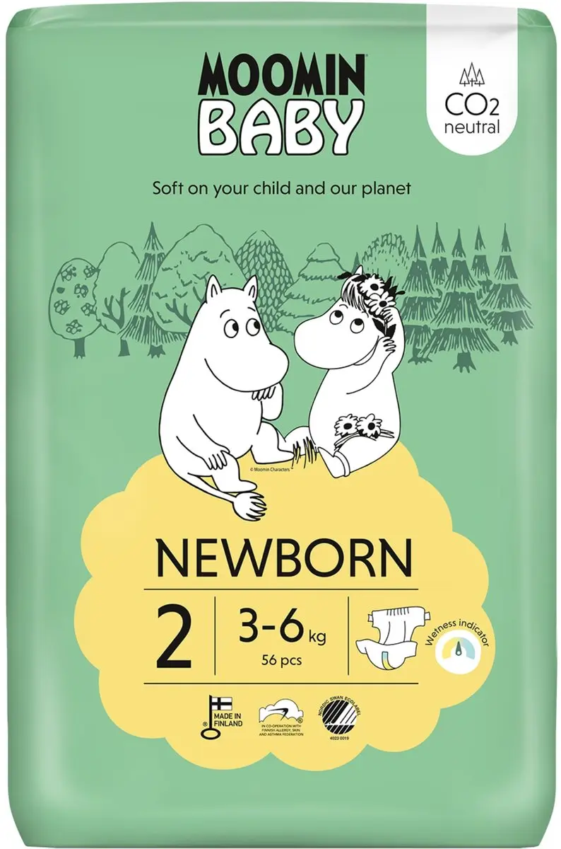 Moomin Baby Eco Wegwerpluiers Maat 2