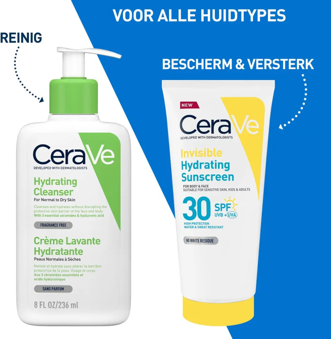 CeraVe Onzichtbare Zonnebrandcrème SPF30 75ml