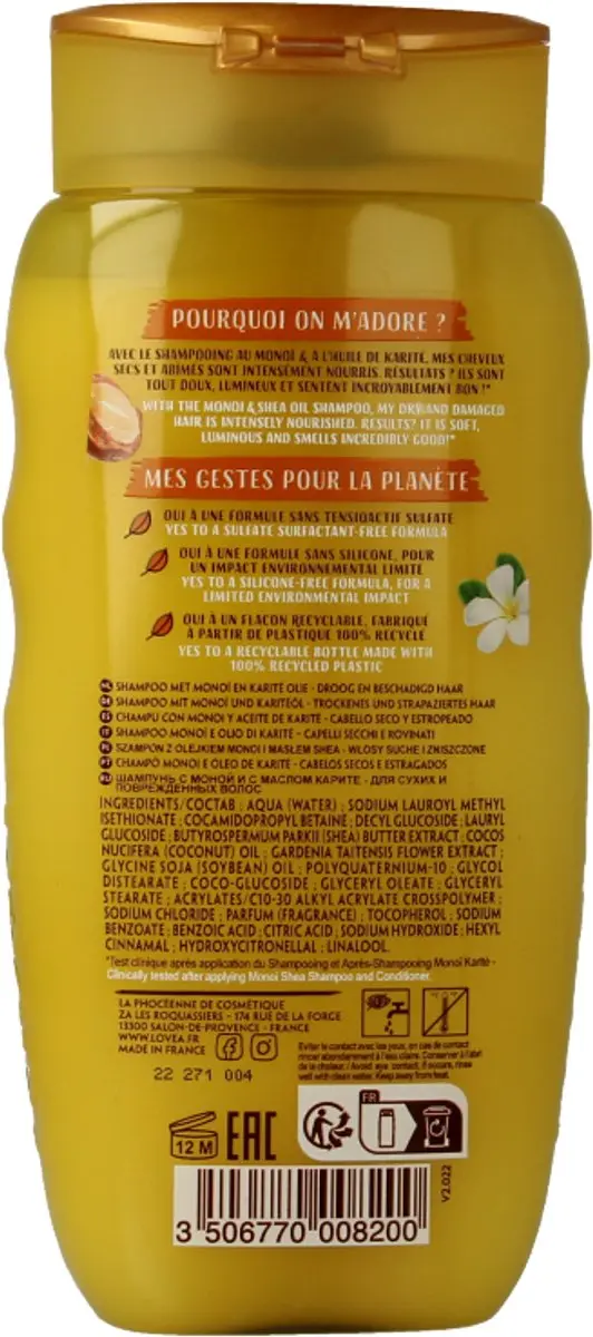 Lovea Monoï & Shea Shampoo 250ml