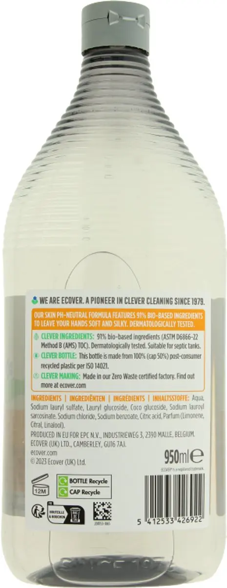 Ecover Handzeep Navulling 950ml - Citrus Oranjebloesem
