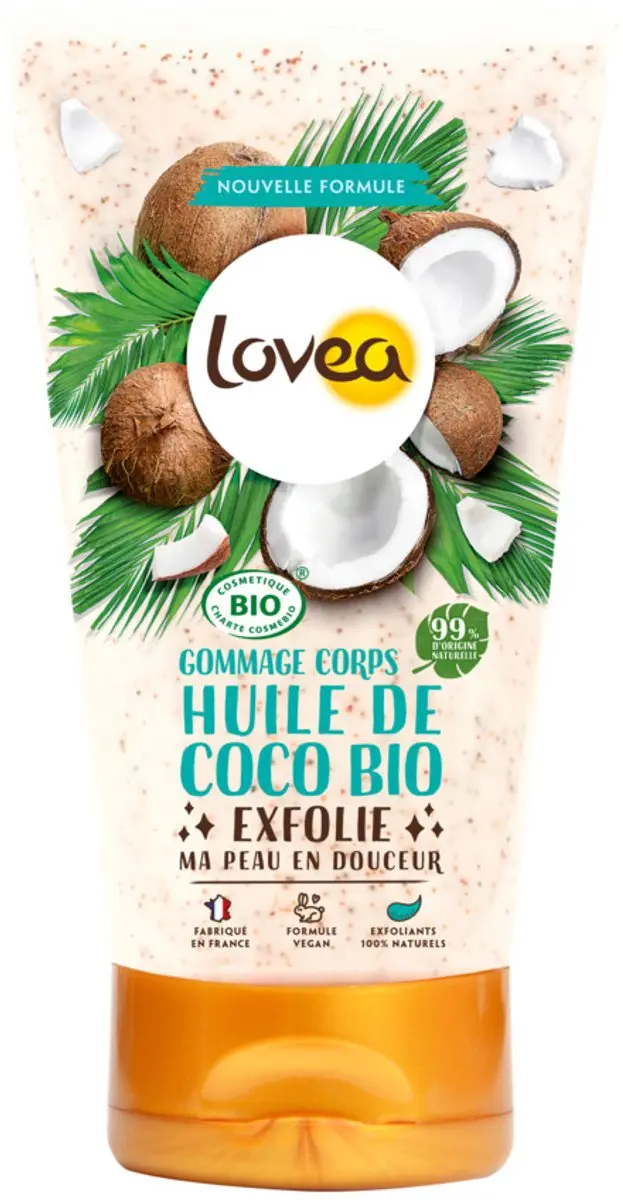 Lovea Biologische Body Scrub Kokos 150ml - 4 Stuks