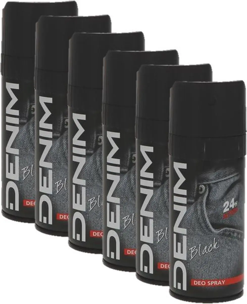 Denim Black Deodorant Spray 6x150ml