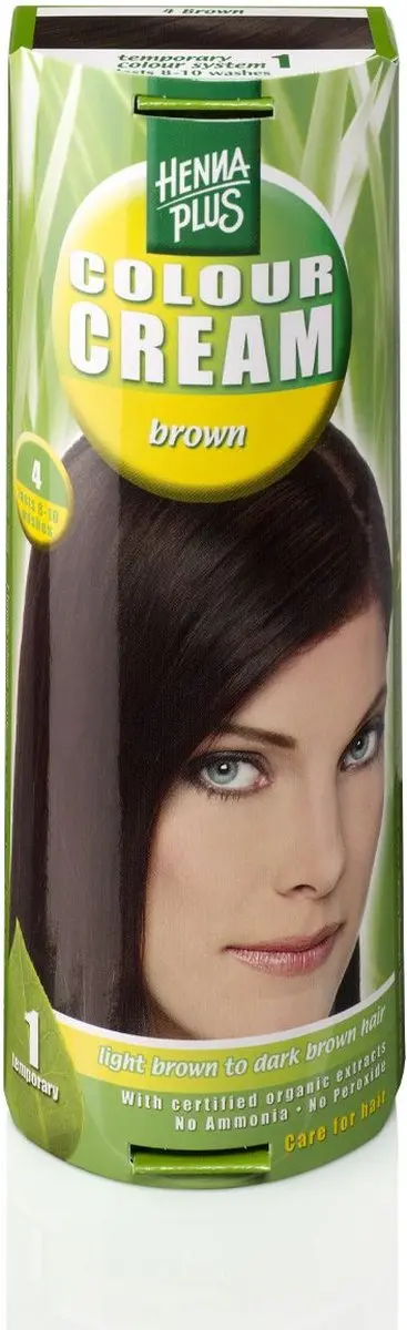 Hennaplus Colour Cream 4 Brown Haarverf - 60ml - Grijs - afbeelding 6 van 6