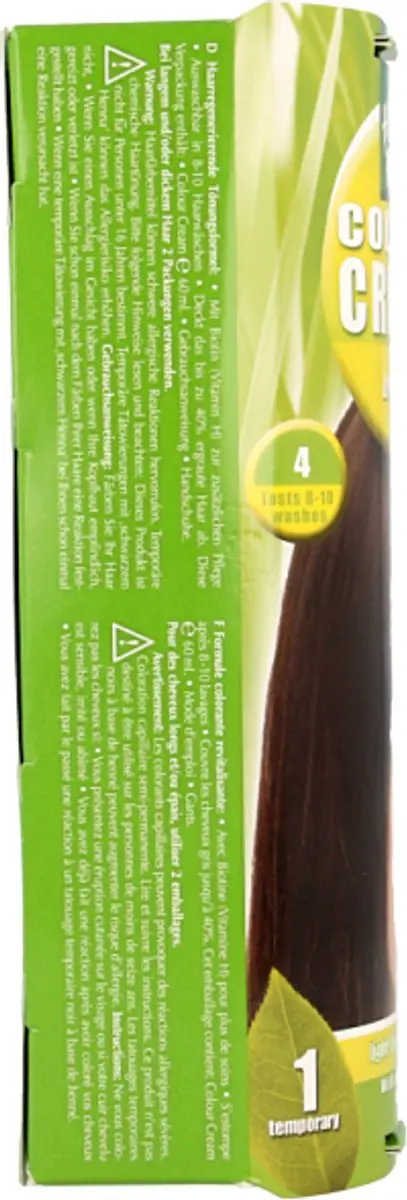 Hennaplus Colour Cream 4 Brown Haarverf - 60ml - Grijs